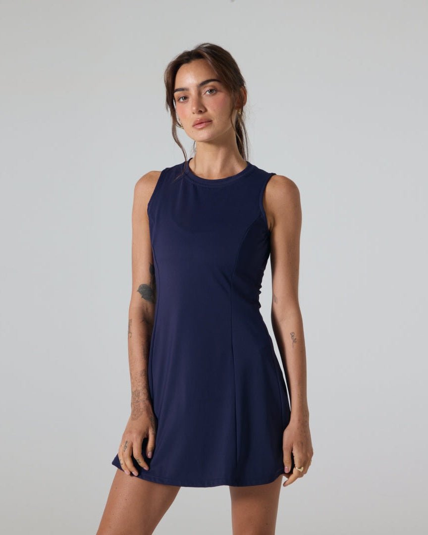 Courtside Tennis Dress With Under-Shorts