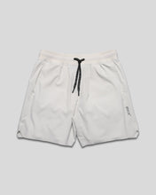 White Tourney Short 6" Linerless for pickleball and tennis with drawstring waist.