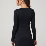 RibTech* Long Sleeve Dress