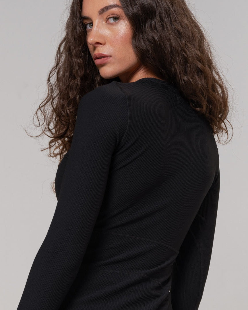 RibTech* Courtside Long Sleeve Dress