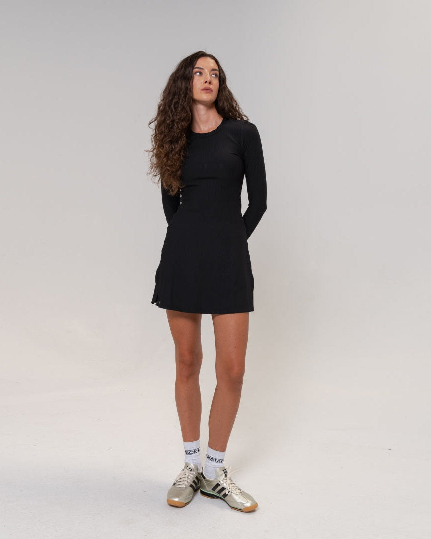 RibTech* Courtside Long Sleeve Dress