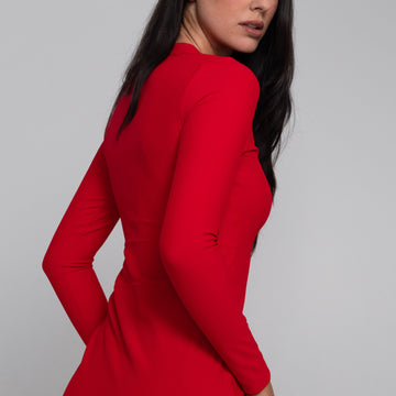 chinese dress ladies RibTech* Courtside Long Sleeve Dress | Separate Undershort