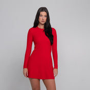 RibTech* Courtside Long Sleeve Dress