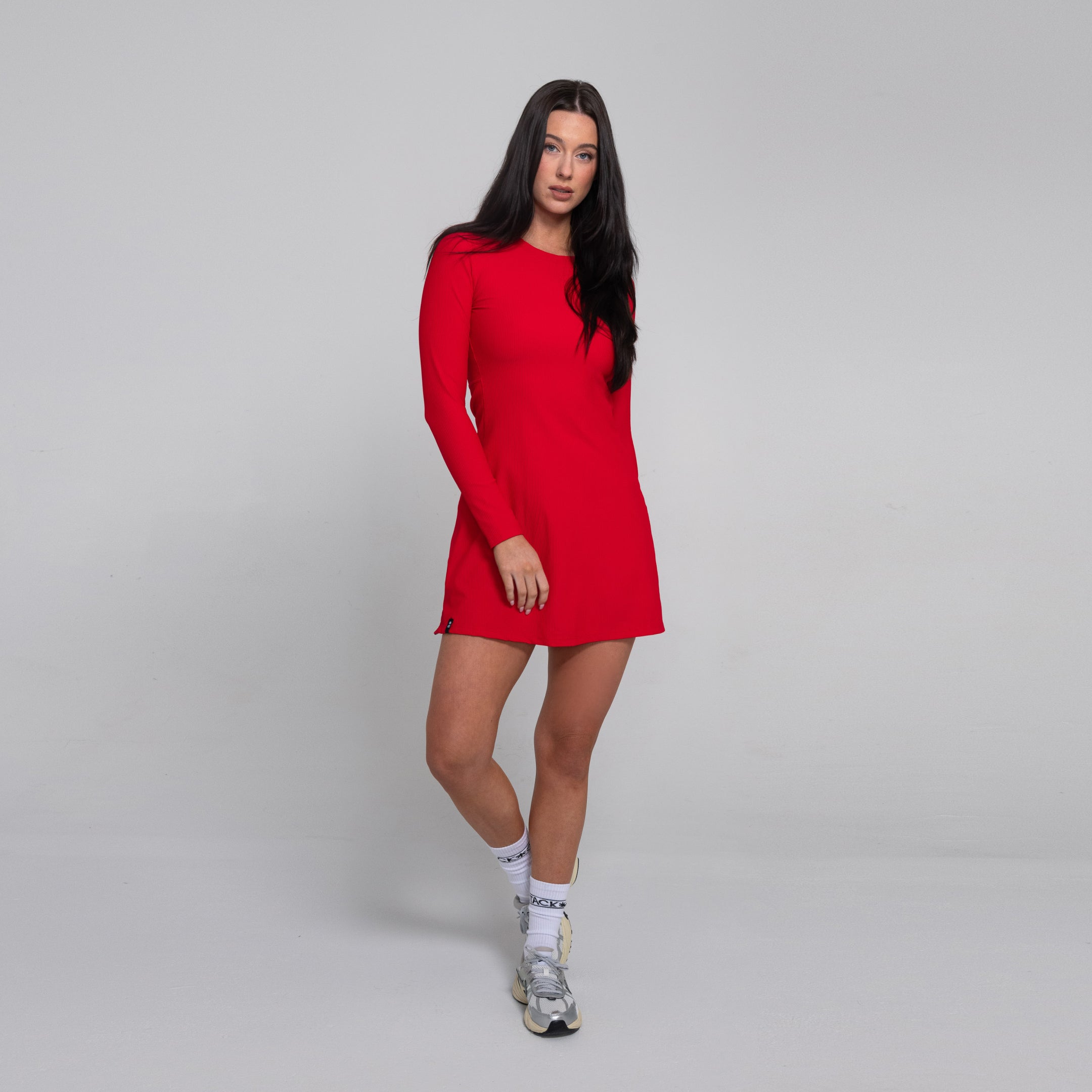 RibTech* Courtside Long Sleeve Dress