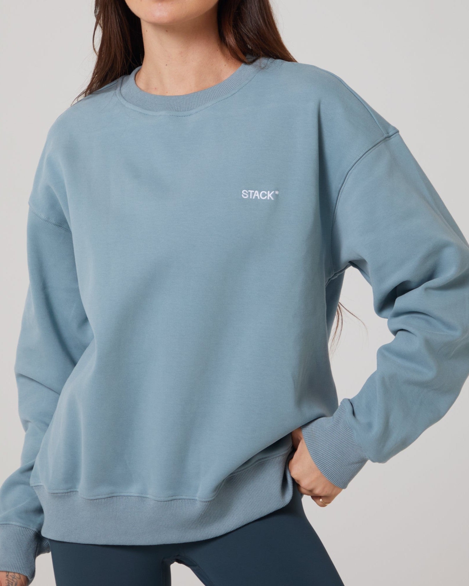 CloudCore* Crewneck-Steel Blue-XS-Stack Athletics