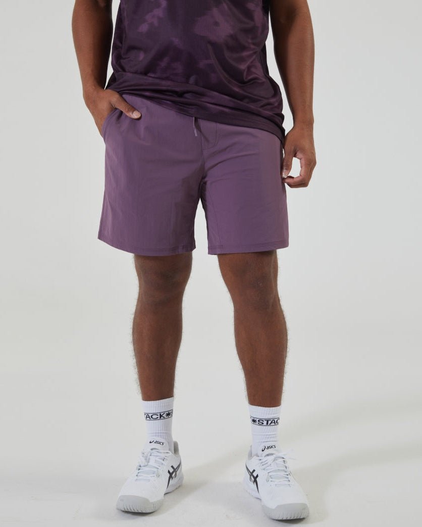 Endura* Short 7"-Plum | Lined-S-Stack Athletics