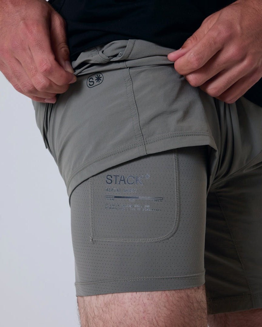 Endura* Short 7"-Stone | Lined-S-Stack Athletics