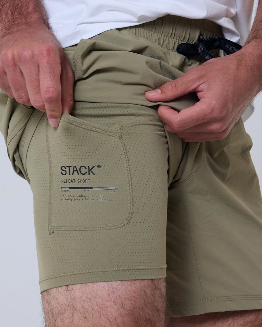 Endura* Short 7"-Stone | Lined-S-Stack Athletics