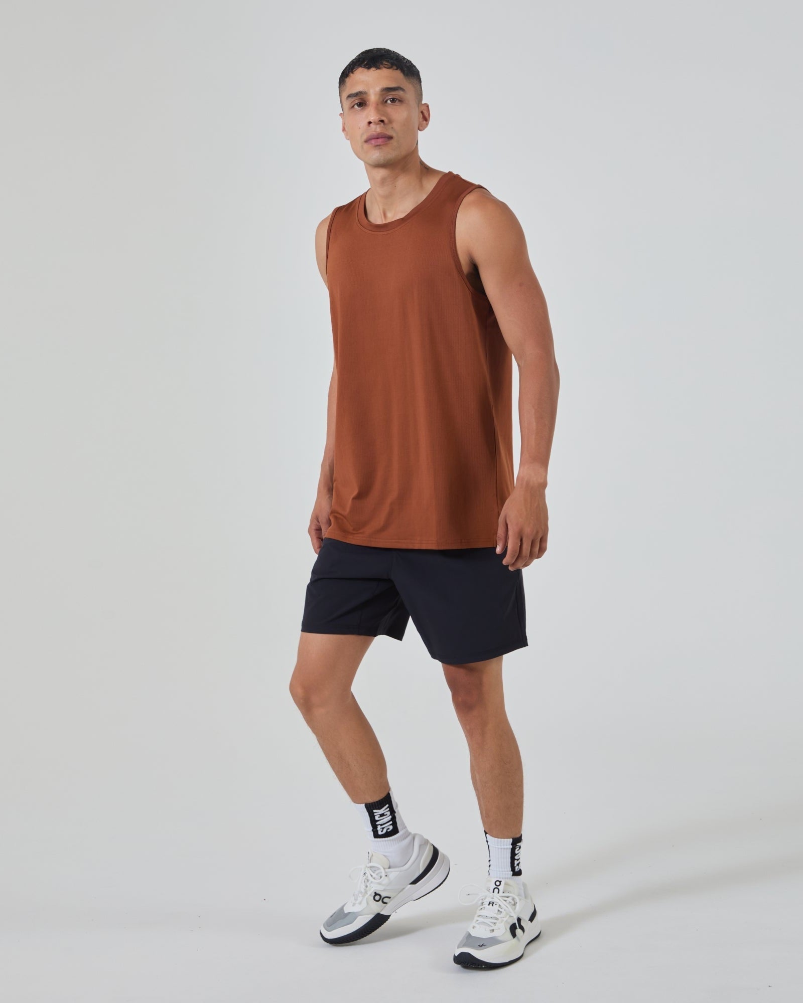 Flowstate* Tech Tank-Cognac-S-Stack Athletics