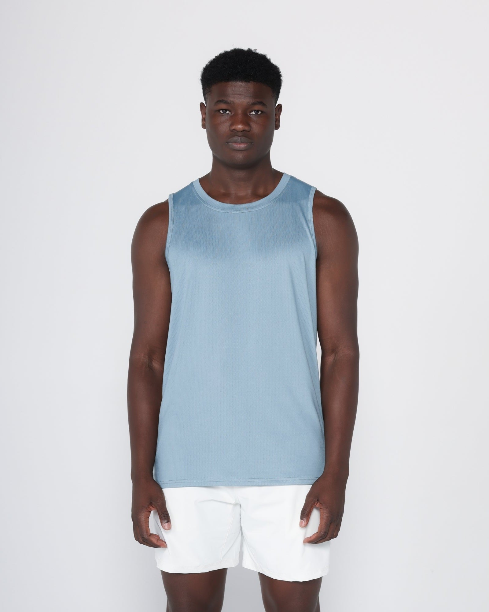 Flowstate* Tech Tank-Steel Blue-S-Stack Athletics