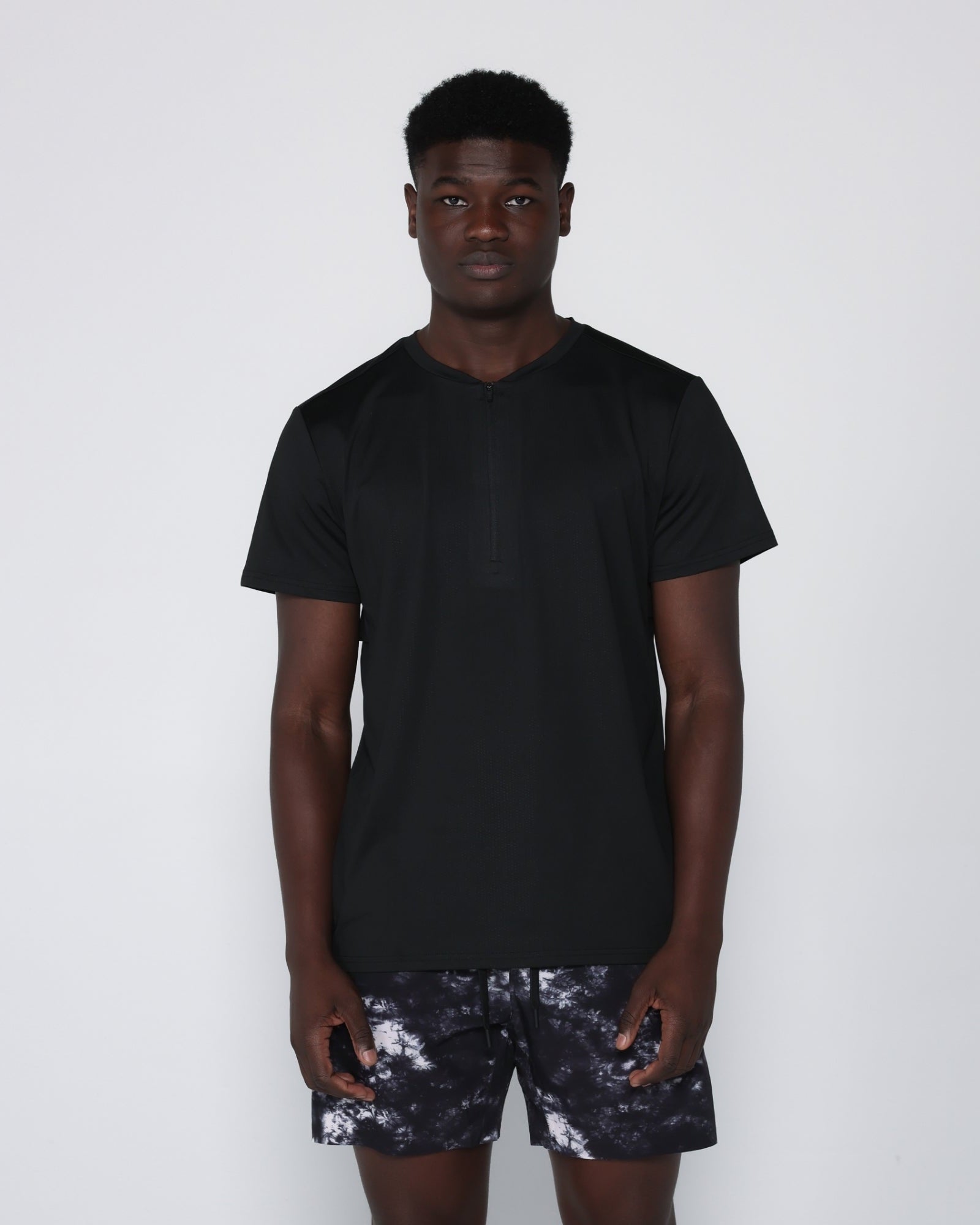 Flowstate* Zip Tee-Black-S-Stack Athletics