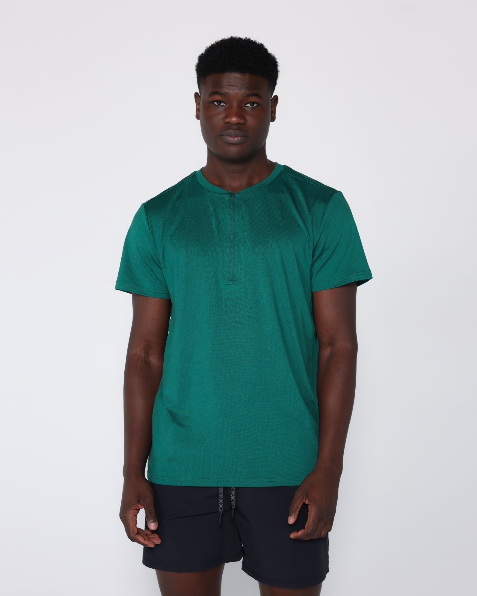 Flowstate* Zip Tee-Emerald-S-Stack Athletics