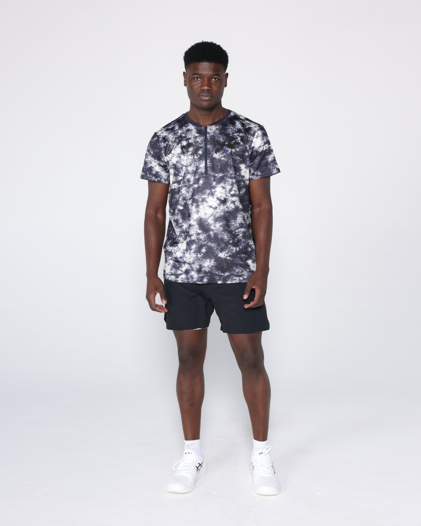 Flowstate* Zip Tee-Oxford Red Acid-Dye-S-Stack Athletics