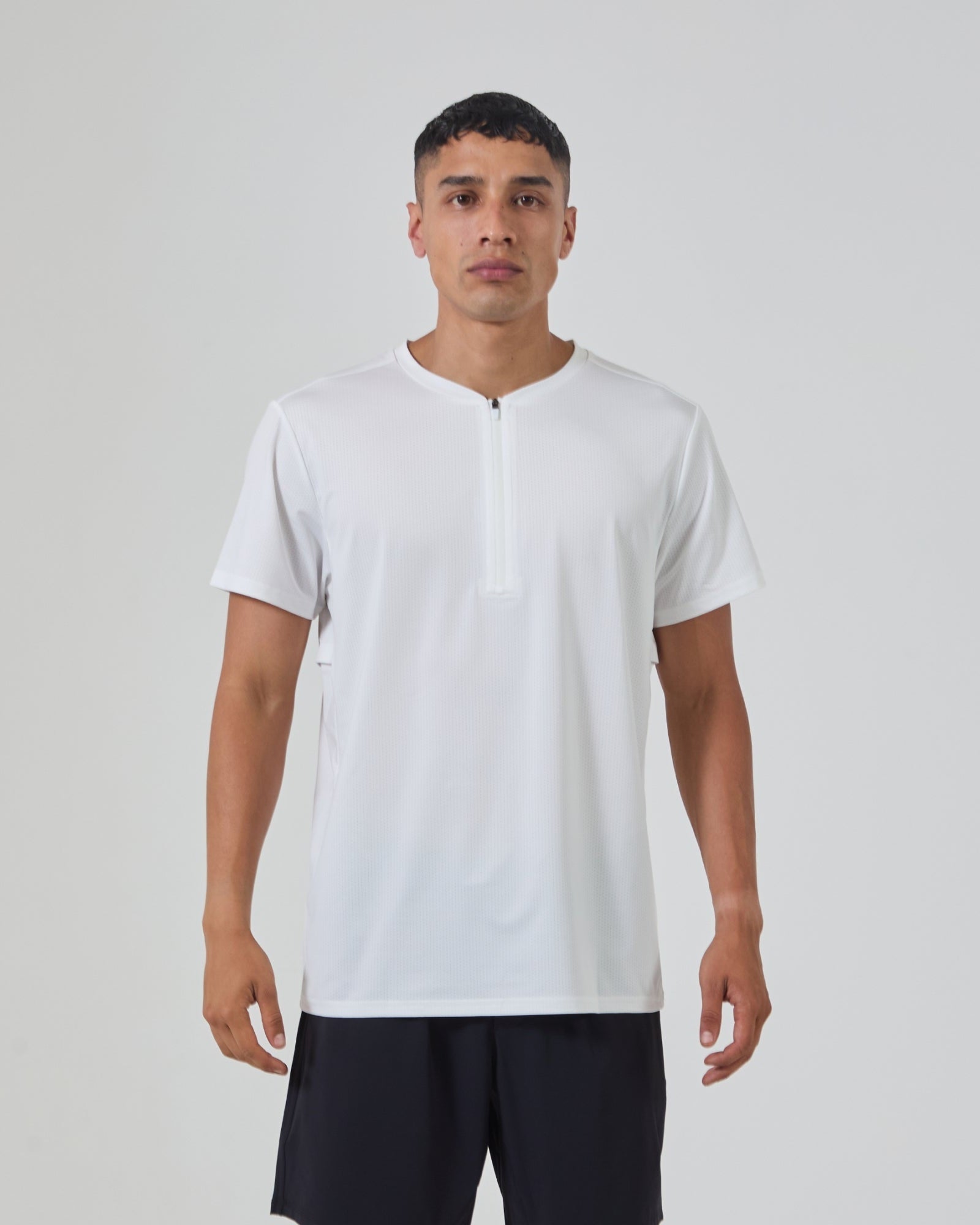 Flowstate* Zip Tee-White-S-Stack Athletics