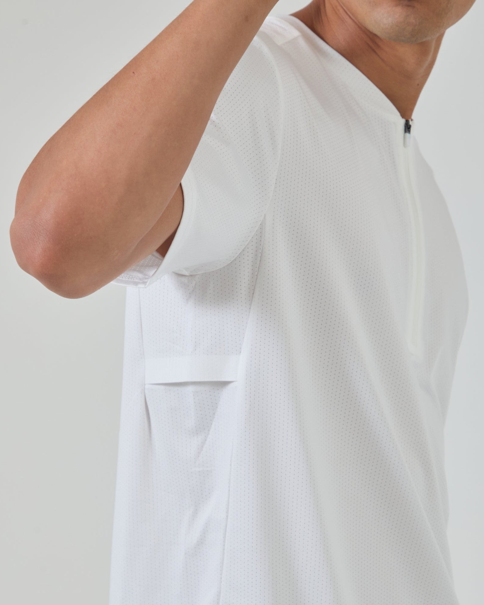 Flowstate* Zip Tee-White-S-Stack Athletics