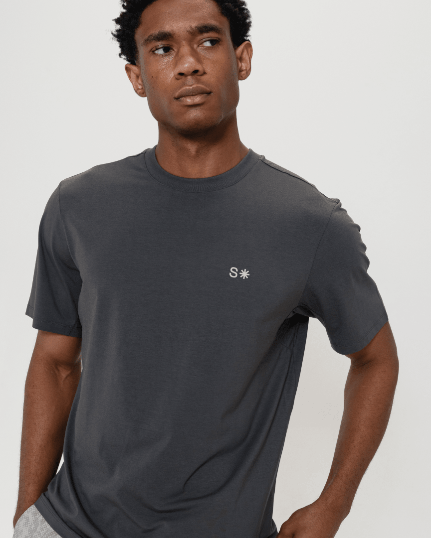 Icon Hybrid Tee-Stone-S-Stack Athletics