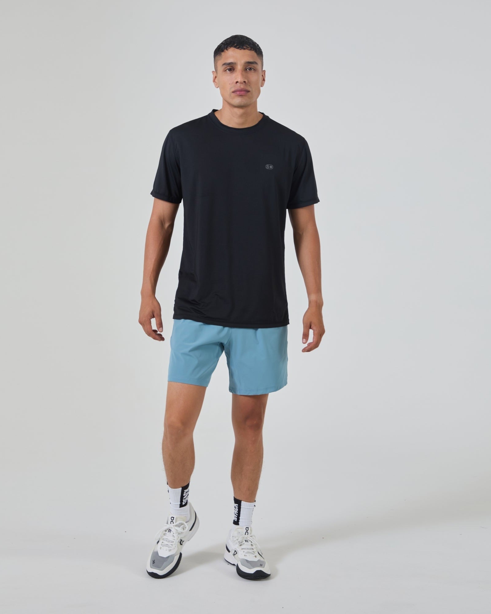Repeat Short 7"-Steel Blue-S-Stack Athletics