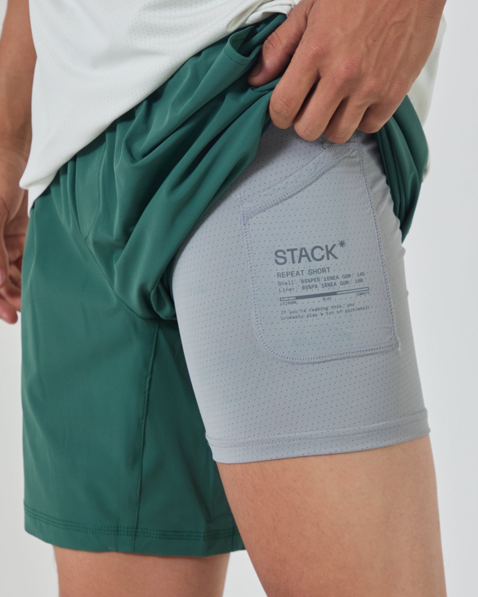Repeat Short 7"-Steel Blue-S-Stack Athletics
