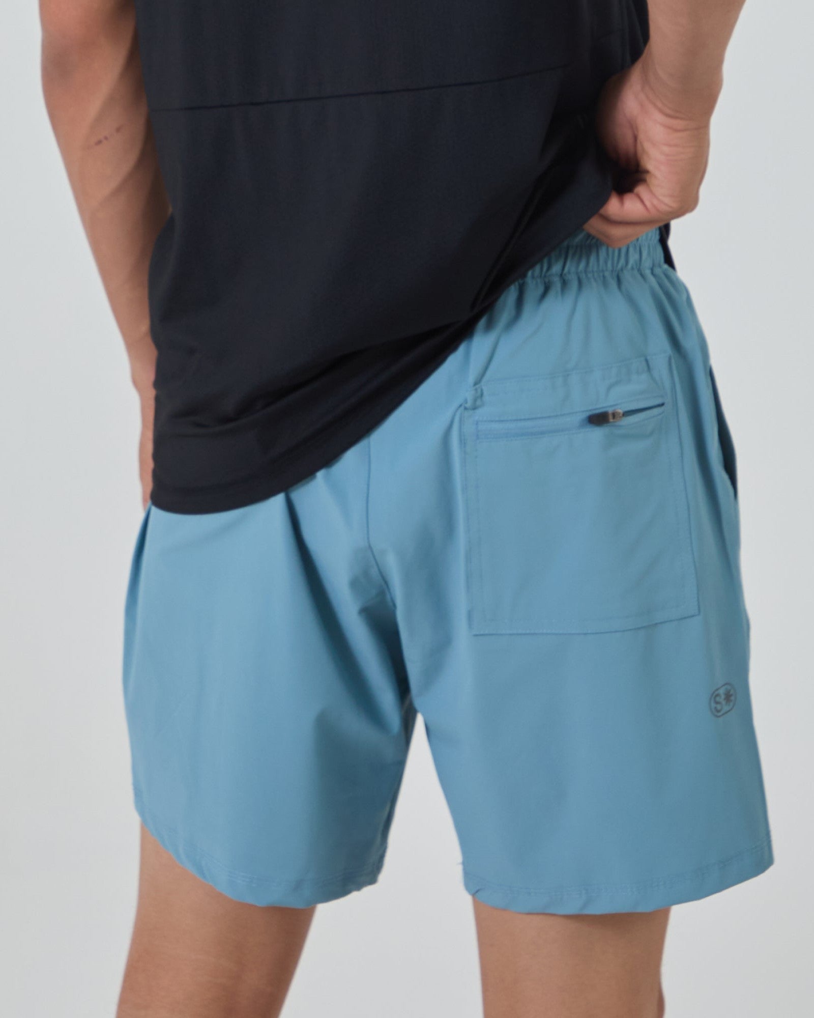 Repeat Short 7"-Steel Blue-S-Stack Athletics