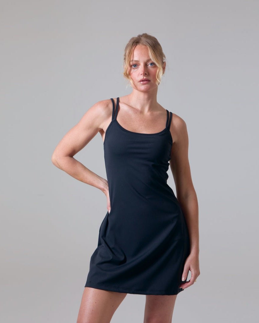 Replay Double Strap Dress-Black-XS-Stack Athletics