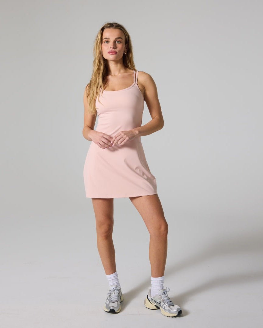 Replay Double Strap Dress-Dusty Rose-XS-Stack Athletics