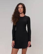 RibTech* Courtside Long Sleeve Dress-Black-XXS-Stack Athletics