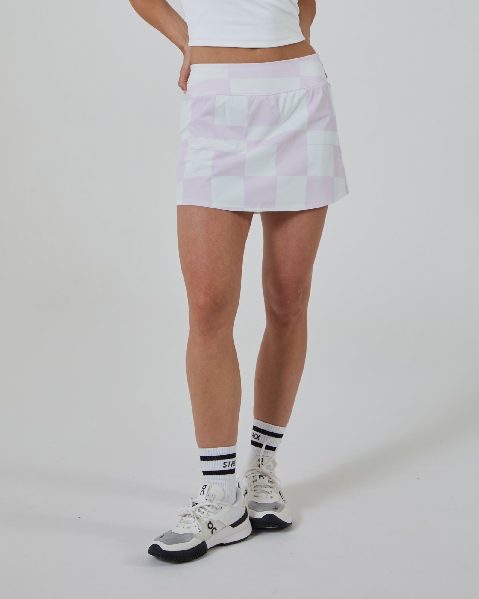Rush Skirt-Lavender Court-Check-XS-Stack Athletics