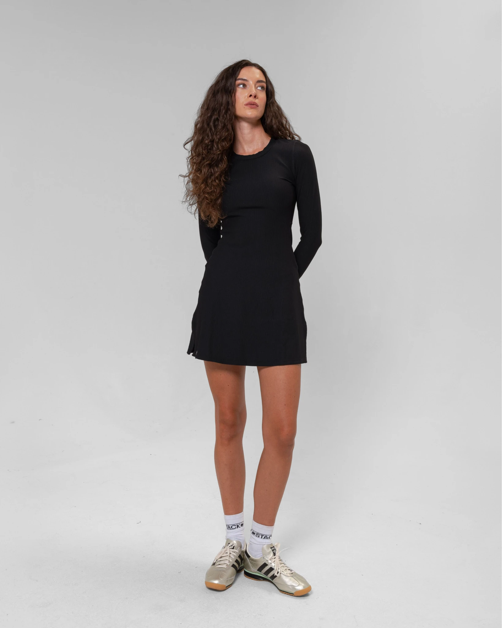 RibTech* Courtside Long Sleeve Dress