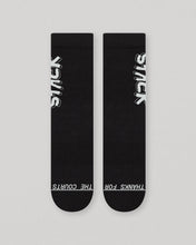 Tagged Crew Sock-Black-Small-Stack Athletics