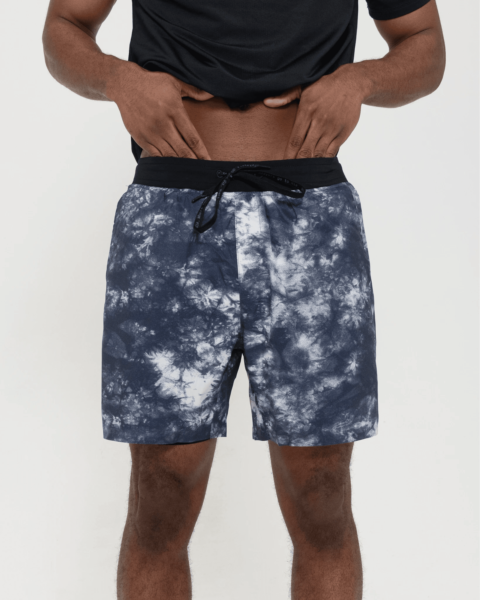 Tourney Short 6" Lined-Black Acid-Dye-S-Stack Athletics