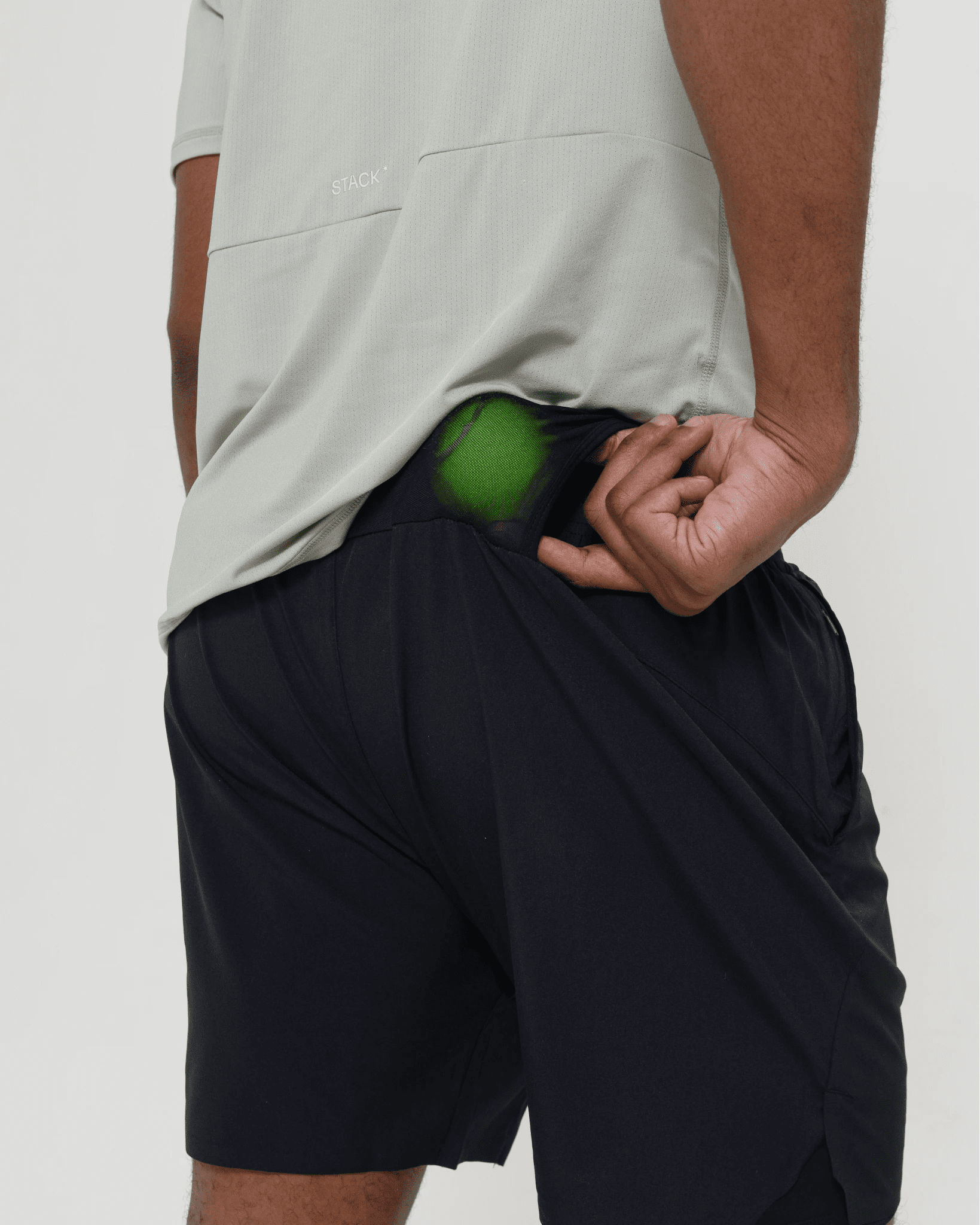 Tourney Short 6" Lined-Black-S-Stack Athletics