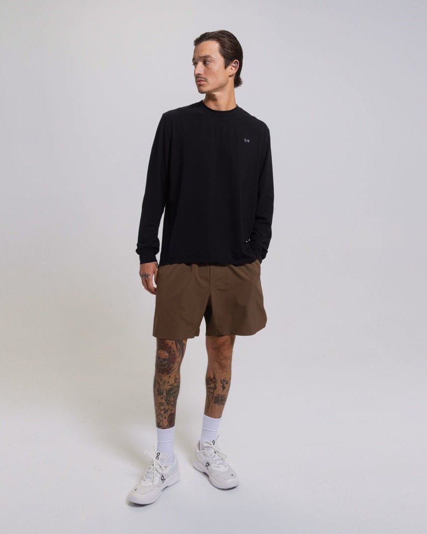 Tourney Short 6" Lined-Cocoa-S-Stack Athletics