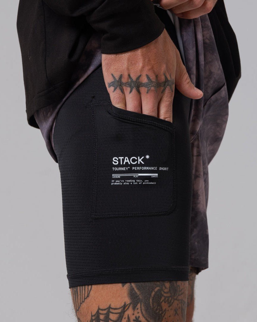 Tourney Short 6" Lined-Cocoa-S-Stack Athletics