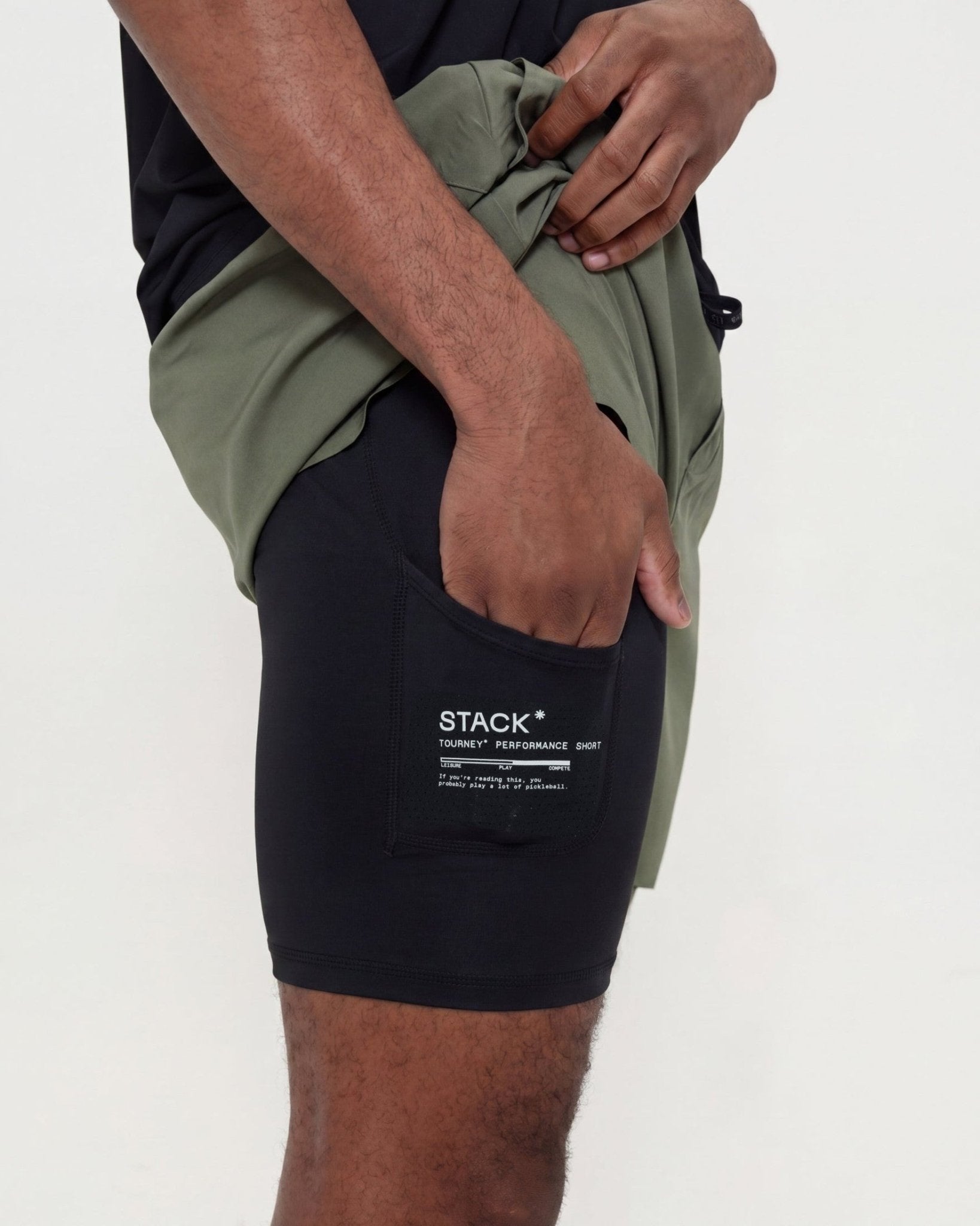 Tourney Short 6" Lined-Sand-S-Stack Athletics