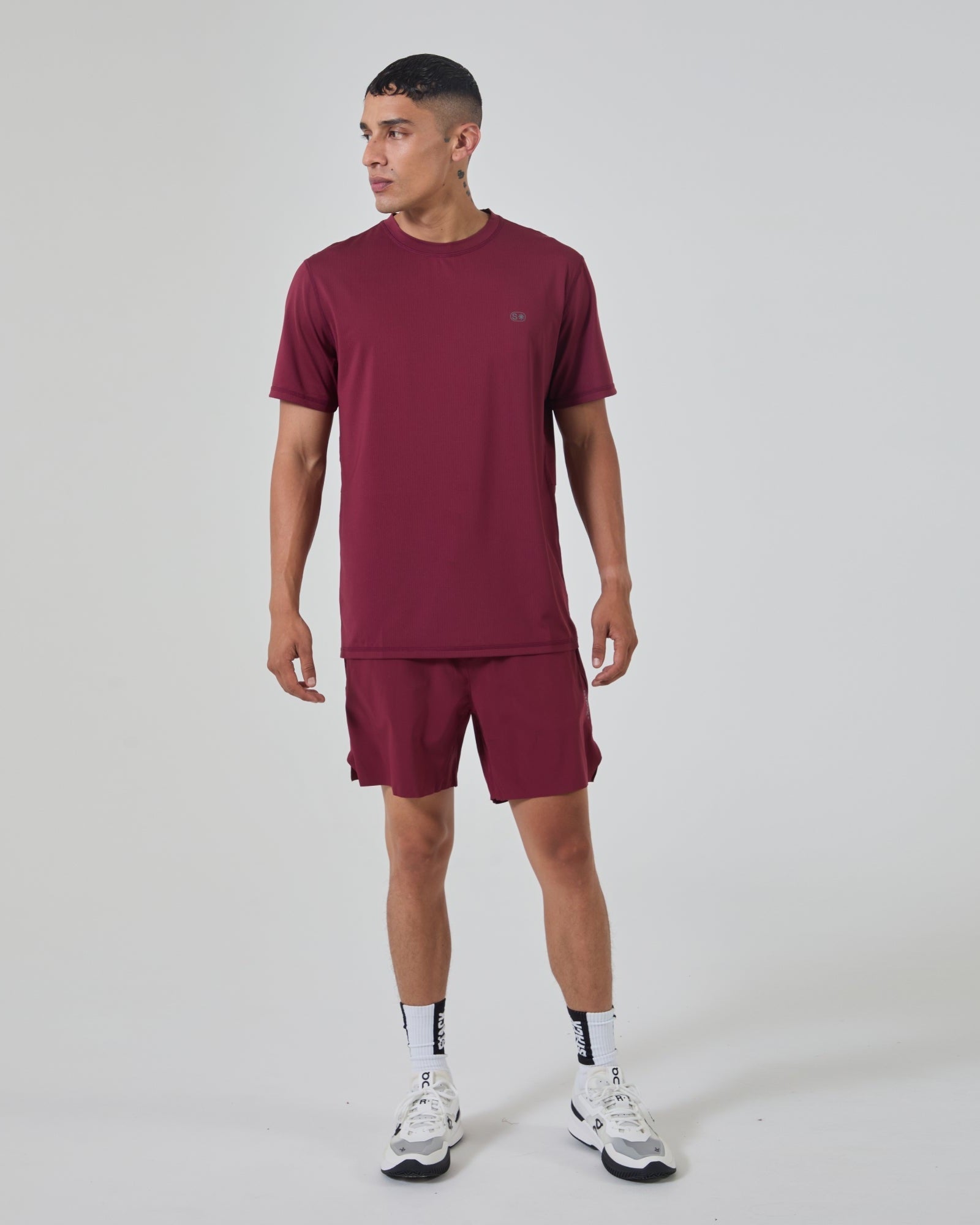 Volleysoft* Performance Tee-Oxford Red-S-Stack Athletics