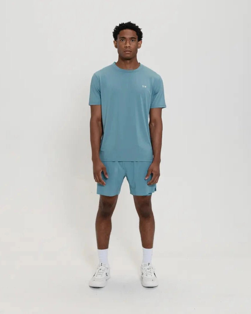 Volleysoft* Performance Tee-Steel Blue-S-Stack Athletics